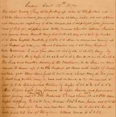 12 December 1879 journal entry